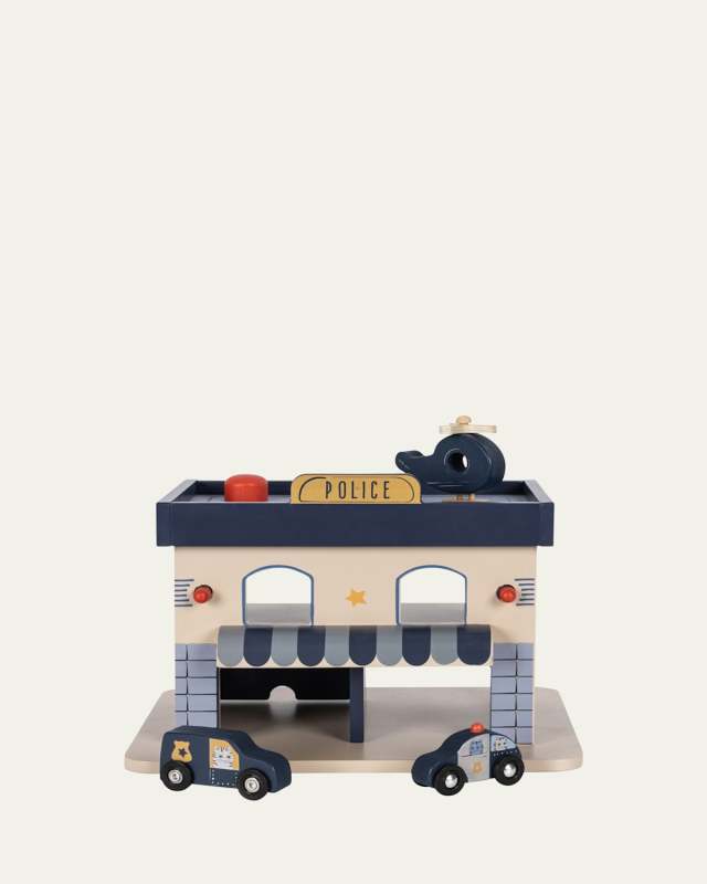 Wooden Police Station Play Set